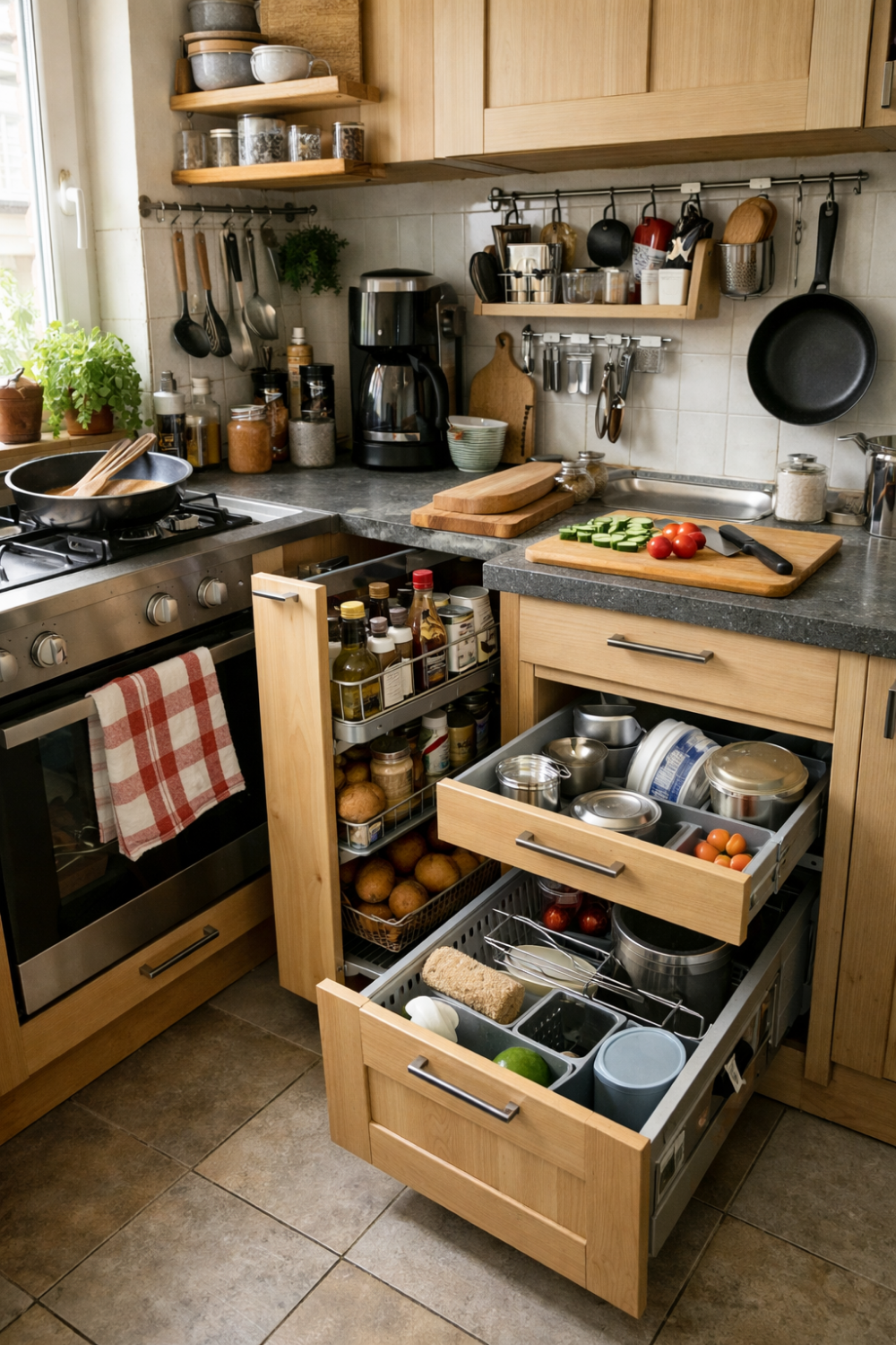 Platzsparende Küchenideen