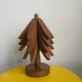 Umweltfreundliches klappbares Holz-Untersetzer-Set im skandinavischen Stil