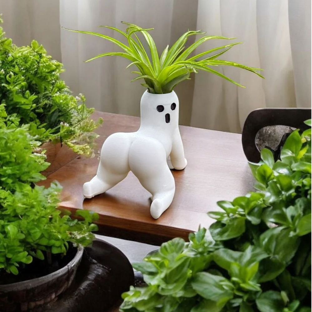 Berühr meinen Po – kleiner Resin Sukkulenten Pflanztopf