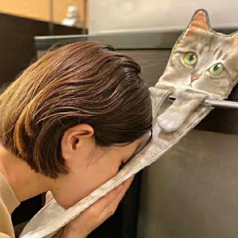 Niedlichkeitsalarm Katzenhandtücher für Bad und Küche