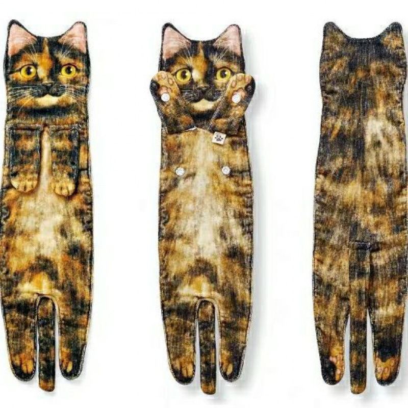 Niedlichkeitsalarm Katzenhandtücher für Bad und Küche