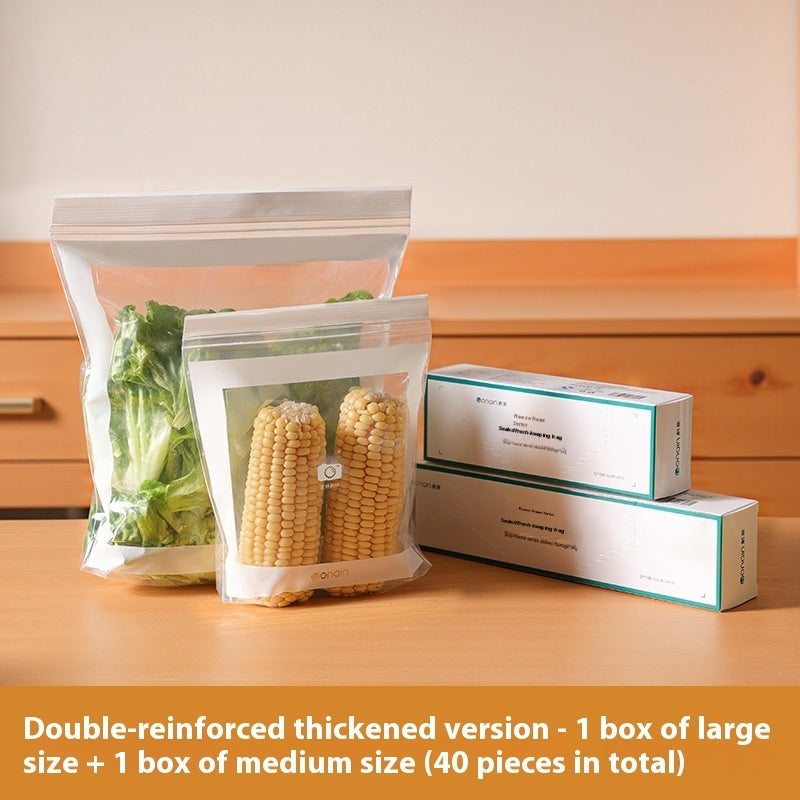Hochwertige extra dicke Frischhaltebeutel für den Kühlschrank – Doppel-Zip-Verschluss
