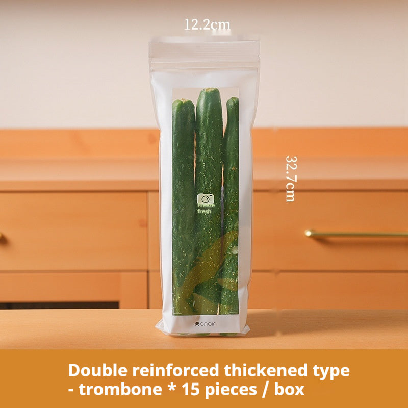 Hochwertige extra dicke Frischhaltebeutel für den Kühlschrank – Doppel-Zip-Verschluss