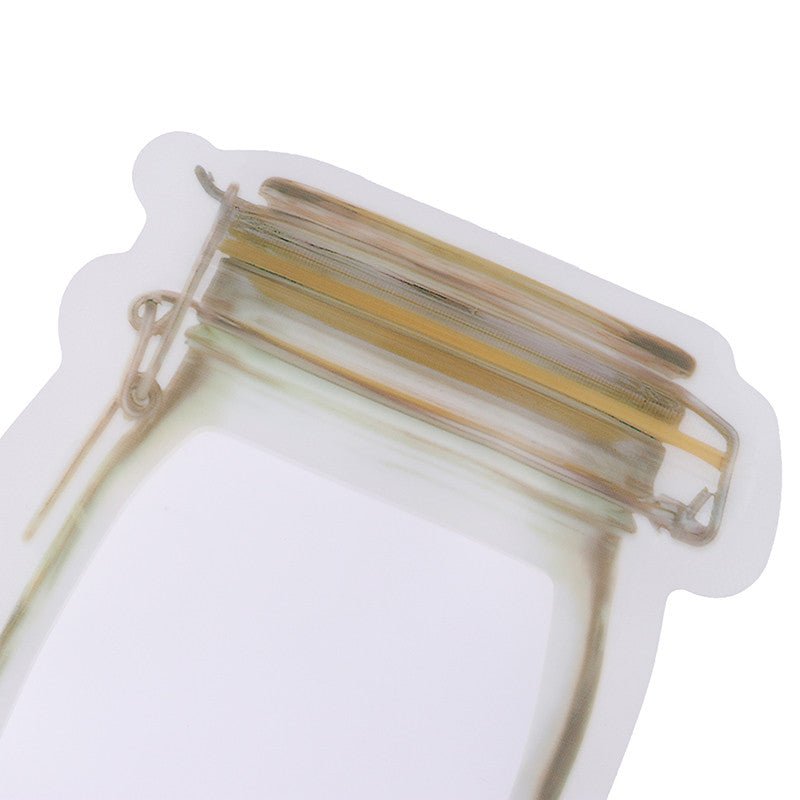 Wiederverwendbarer Frischhaltebeutel im Einmachglas-Design