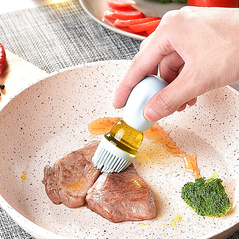 Hitzebeständiger Silikonpinsel mit Druckkontroll-Ölflasche