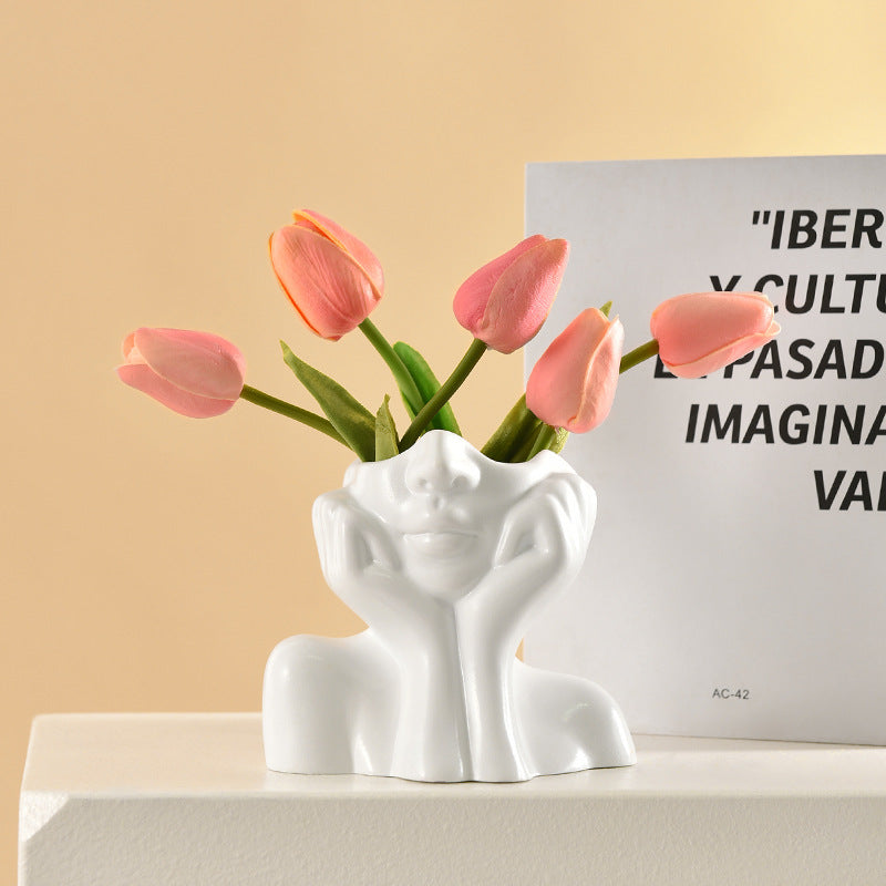 In Liebe versunken Vinyl Blumen Vase – klein