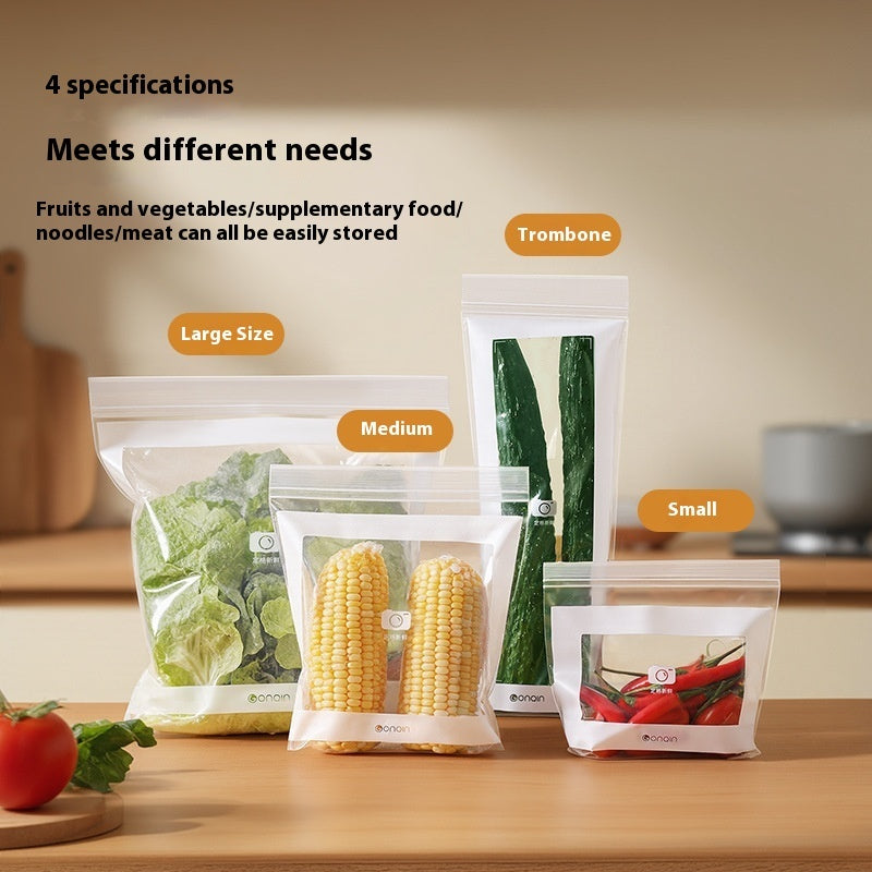Hochwertige extra dicke Frischhaltebeutel für den Kühlschrank – Doppel-Zip-Verschluss