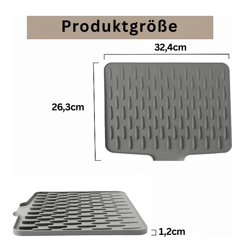 Rutschfeste Silikon Abtropfmatte hält Wasserpfützen fern für eine sichere Küche