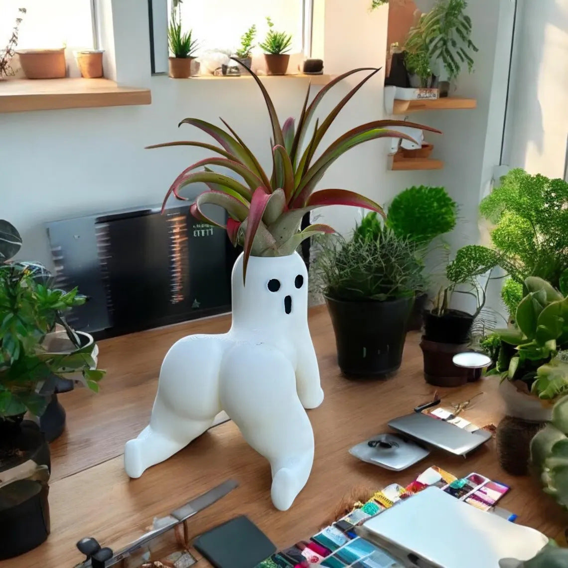 Berühr meinen Po – kleiner Resin Sukkulenten Pflanztopf