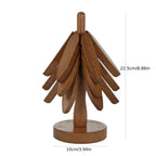 Umweltfreundliches klappbares Holz-Untersetzer-Set im skandinavischen Stil