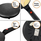 Dünne Omeletts Tortillas und Pfannkuchen mit diesem elektrischen Crêpe Maker zubereiten