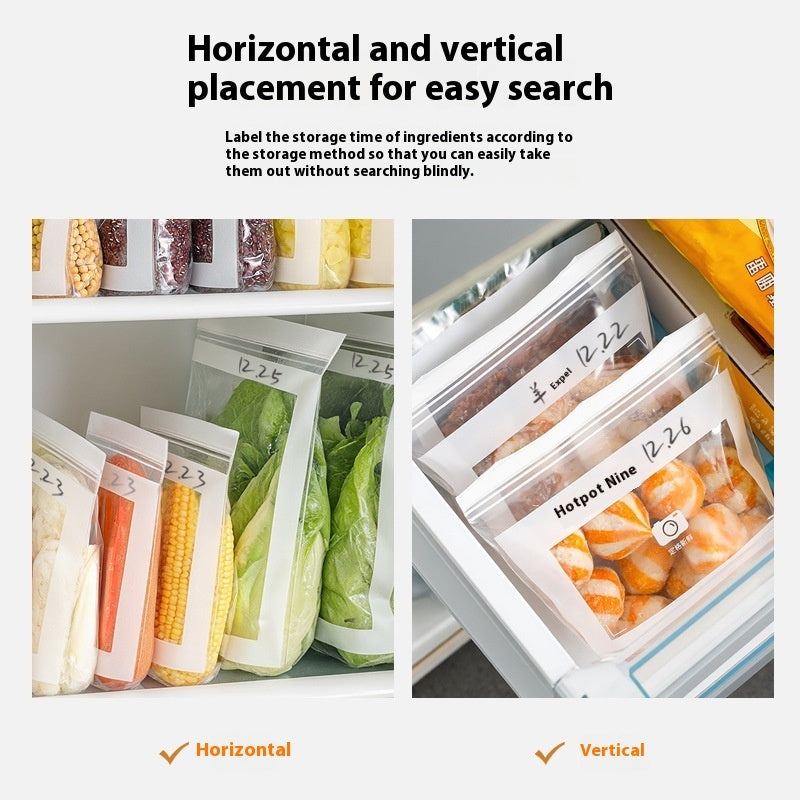 Hochwertige extra dicke Frischhaltebeutel für den Kühlschrank – Doppel-Zip-Verschluss