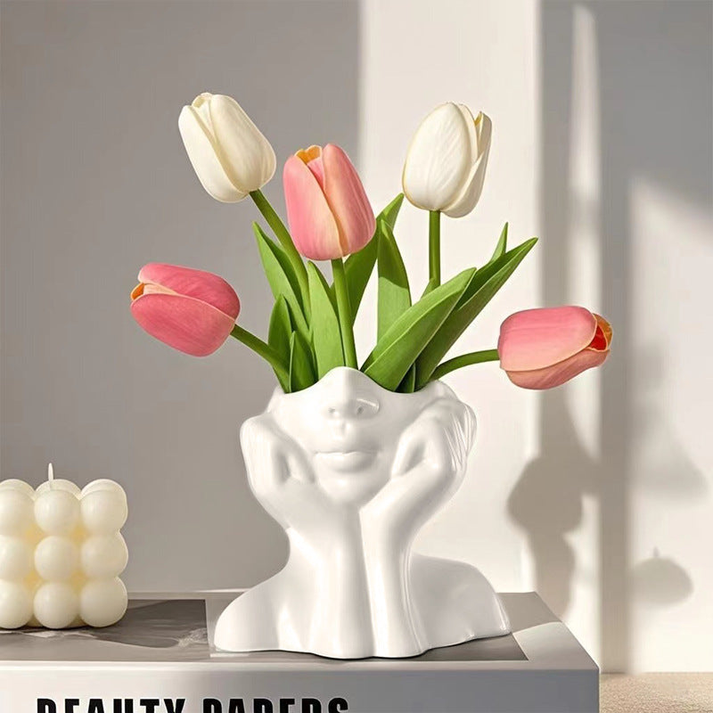 In Liebe versunken Vinyl Blumen Vase – klein