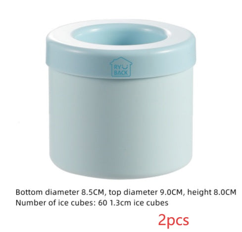 Platzsparender Eiswürfelbehälter mit einfachem Drucksystem für Mini Eiswürfel